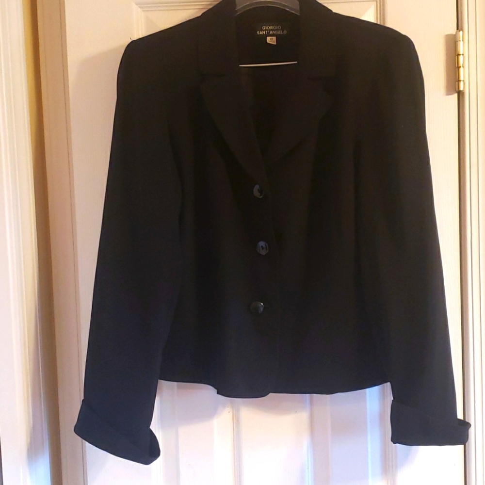 Giorgio Saint Angelo Black Vintage Blazer Size 10.